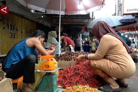 Sumsel deflasi 0,41 persen dampak panen komoditas cabai hingga bawang