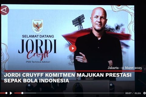 Jordi Cruyff komitmen majukan prestasi sepak bola Indonesia - VIDEO