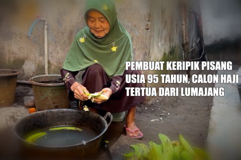 Pembuat keripik pisang usia 95 tahun, calon haji tertua dari Lumajang