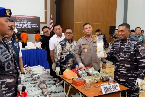 TNI AL gagalkan penyelundupan 1,9 ton narkoba