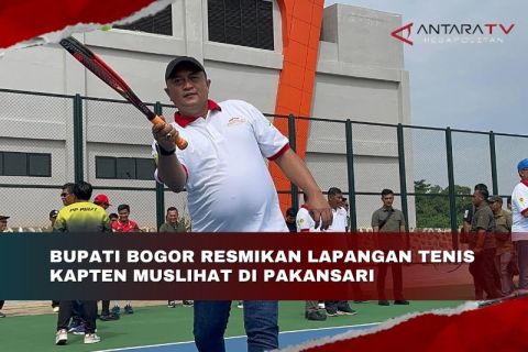 Bupati Bogor resmikan Lapangan Tenis Kapten Muslihat di Pakansari