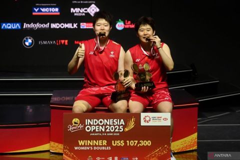 Ganda putri China Tan/Liu juara Indonesia Open 2025 usai kalahkan pasangan Malaysia