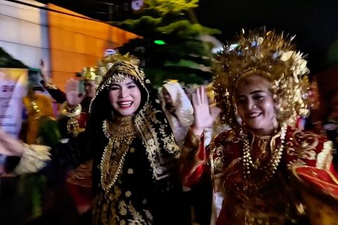 Perdana digelar malam hari, kirab budaya Hari Jadi Bogor meriah