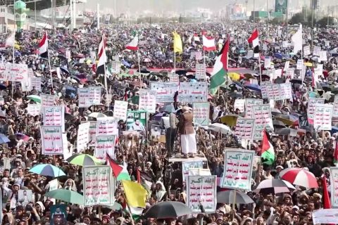 Ribuan warga Yaman serukan dukungan untuk Gaza dan kemenangan Iran