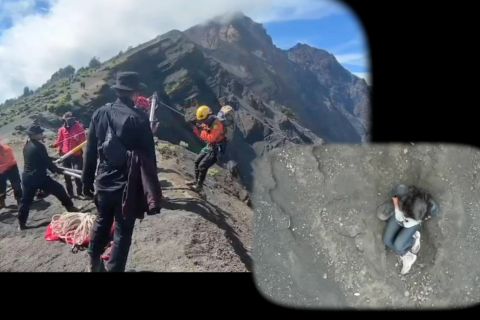 SAR deteksi pendaki asal Brazil tersangkut di tebing rinjani