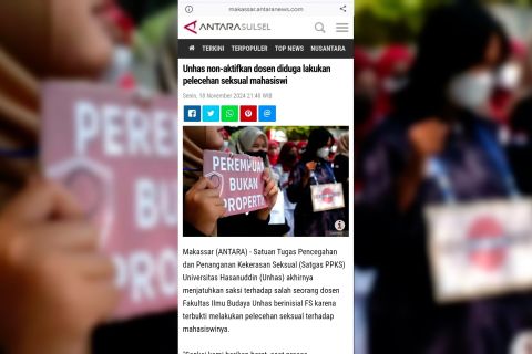 Polda Sulsel tahan dua dosen Unhas dan UNM pelaku pelecehan mahasiswa