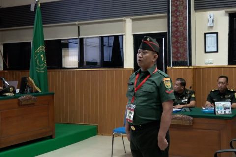 Oditur Militer I-05 Palembang tuntut Kopda Basarsyah dihukum mati