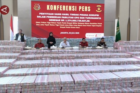Kejagung sita Rp1,37 T dari terdakwa korporasi kasus korupsi CPO
