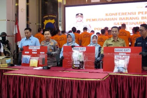Polrestabes Semarang tangani 163 kasus narkoba dalam 7 bulan