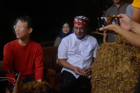 Sejumlah perwakilan pabrik rokok borong tembakau petani Temanggung