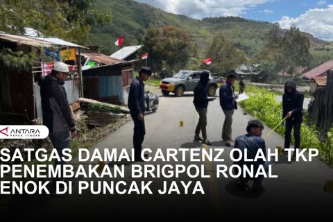 Satgas Dama Cartenz rekonstruksi kasus penembakan Brigpol Ronal Enok