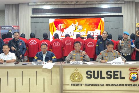 29 tersangka kericuhan demonstrasi di Makassar ditangkap polisi