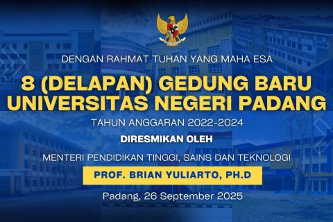 Mendikti Saintek resmikan 8 gedung kuliah baru di UNP