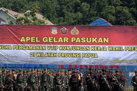 Ribuan  personel TNI-Polri amankan kunjungan Wapres di Jayapura