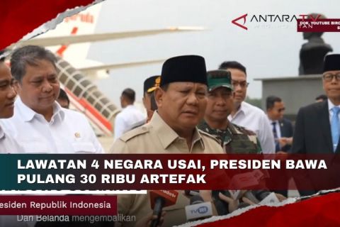 Lawatan 4 negara usai, Presiden bawa pulang 30 ribu artefak