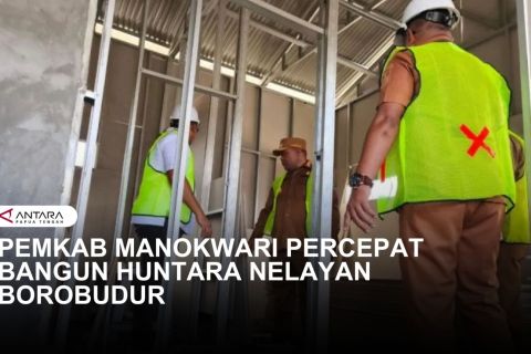 BANGUN HUNTARA UNTUK NELAYAN KORBAN KEBAKARAN DI KAWASAN BOROBUDUR MANOKWARI