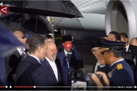 Tiba di Indonesia, Presiden Brasil dijadwalkan tinjau pelaksanaan MBG - VIDEO