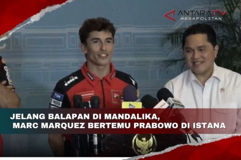Jelang balapan di Mandalika, Marc Marquez bertemu Prabowo di Istana