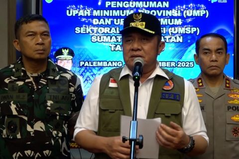 UMP dan UMSP Sumsel naik 7,1 persen pada 2026
