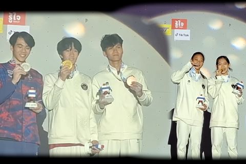 Indonesia kantongi dua emas lewat panjat tebing lead putra-putri