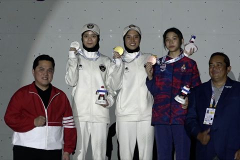 Indonesia kukuhkan dominasi di panjat tebing speed putra dan putri