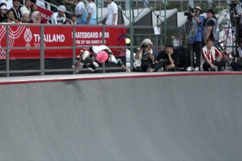 Langkah atlet termuda Indonesia terhenti di final skateboard wanita