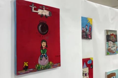 Lukisan anak-anak Gaza jadi harapan di tengah serangan