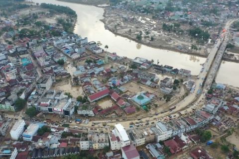 Visual Kota Kuala Simpang di Aceh Tamiang dua pekan pascabencana