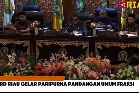 DPRD Riau gelar paripurna pandangan umum fraksi