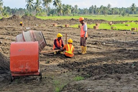Ratusan huntara di Sawang, Aceh Utara mulai dibangun