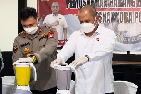 Polda Kalsel musnahkan 67,6 kg sabu jaringan Fredy Pratama