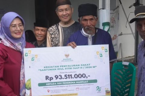 Baznas Pangkalpinang salurkan paket daging kepada 500 mustahik