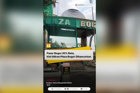Pasar Bogor 85% rata, kini giliran Plaza Bogor dihancurkan