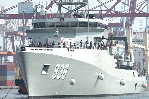 KRI Canopus tiba, jadi kapal riset maritim tercanggih milik TNI AL
