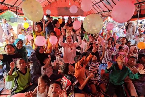Seratus anak penyintas kebakaran di Lhokseumawe jalani trauma healing