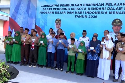Kota Kendari dan OJK Sultra luncurkan 60.819 rekening simpanan pelajar