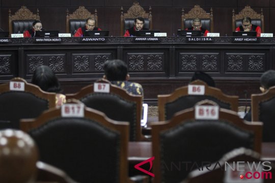 MK melanjutkan sidang uji aturan dana kampanye