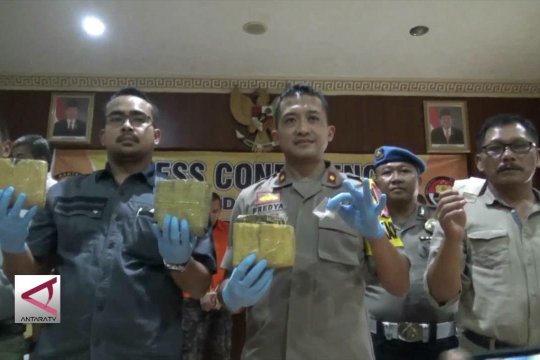 Polres Cilegon tangkap pengedar ganja antar pulau