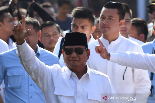 Prabowo gunakan hak pilih di Bojong Koneng