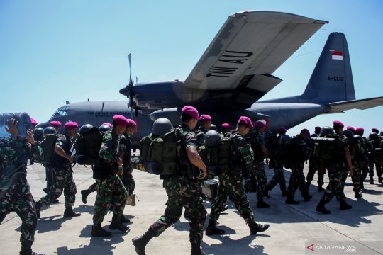 Korps Marinir TNI AL Surabaya kirim personel bantu pengamanan ibu kota