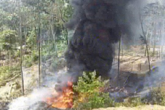 Polisi selidiki kebakaran tambang minyak ilegal di Batanghari