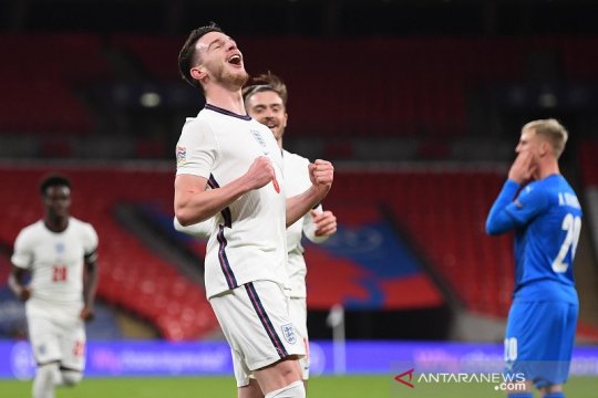 Inggris tutup kiprah di Nations League dengan libas Islandia 4-0