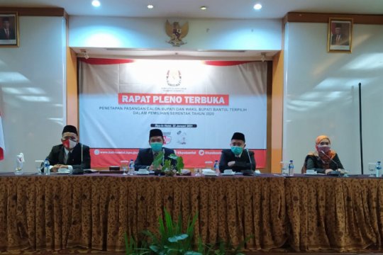 KPU tetapkan Halim-Joko sebagai calon terpilih Pilkada Bantul