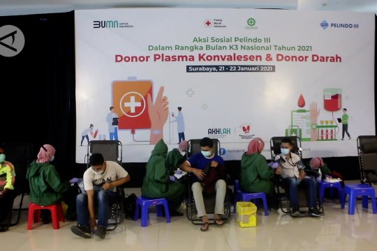 Ratusan penyintas COVID-19 donor plasma konvalesen di Tanjung Perak