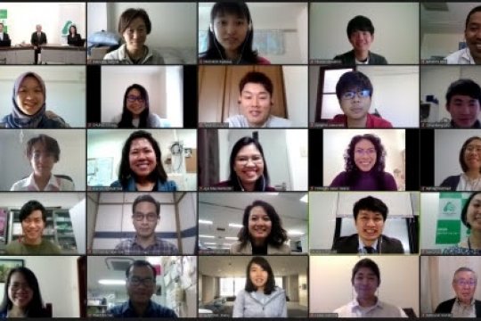 Upacara peluncuran deklarasi mahasiswa Jepang dan ASEAN diadakan online