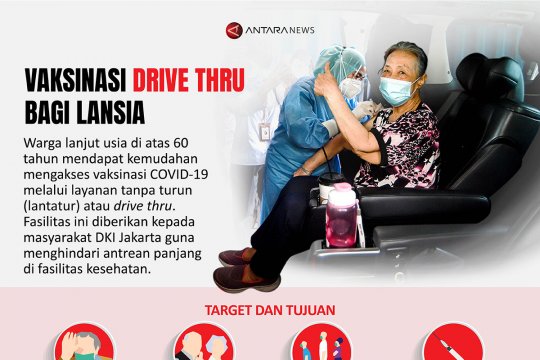 Vaksinasi drive thru bagi lansia