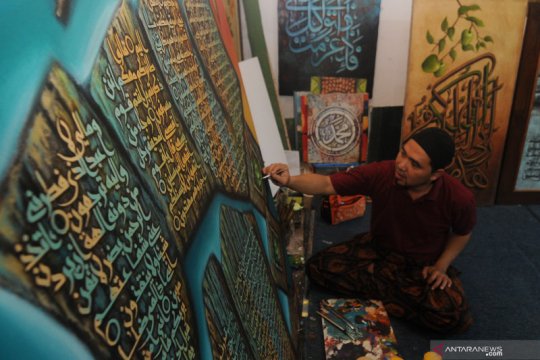 Kerajinan kaligrafi di Salatiga tembus pasar internasional ke Amerika Serikat