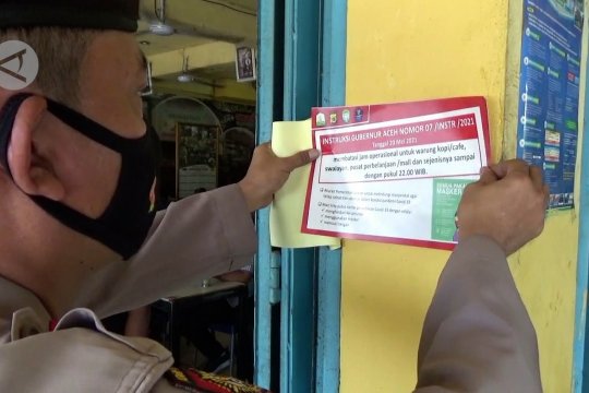 PPKM Aceh Utara, petugas berikan sanksi teguran kepada pelanggar