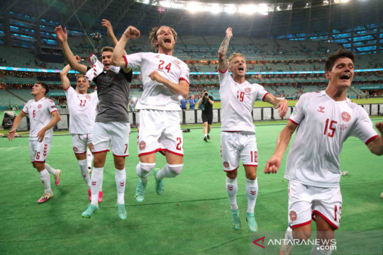 Jegal Republik Ceko 2-1, Denmark tantang Inggris di babak semifinal Piala Eropa