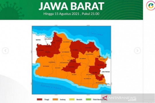 Dinkes sebut Kota Bandung masih zona oranye meski di Pikobar merah